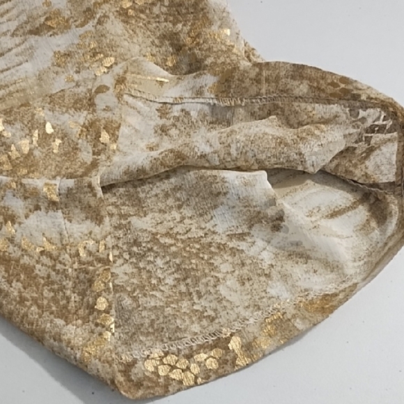 Solitaire Swim Cream & Gold Sheer Animal Print Pool Party Cruise Pants - Picture 9 of 13